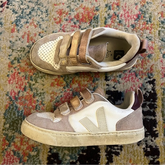 Veja V-10 LEATHER BONPOINT MULTICO BABE toddler size 13.5 - Picture 1 of 8